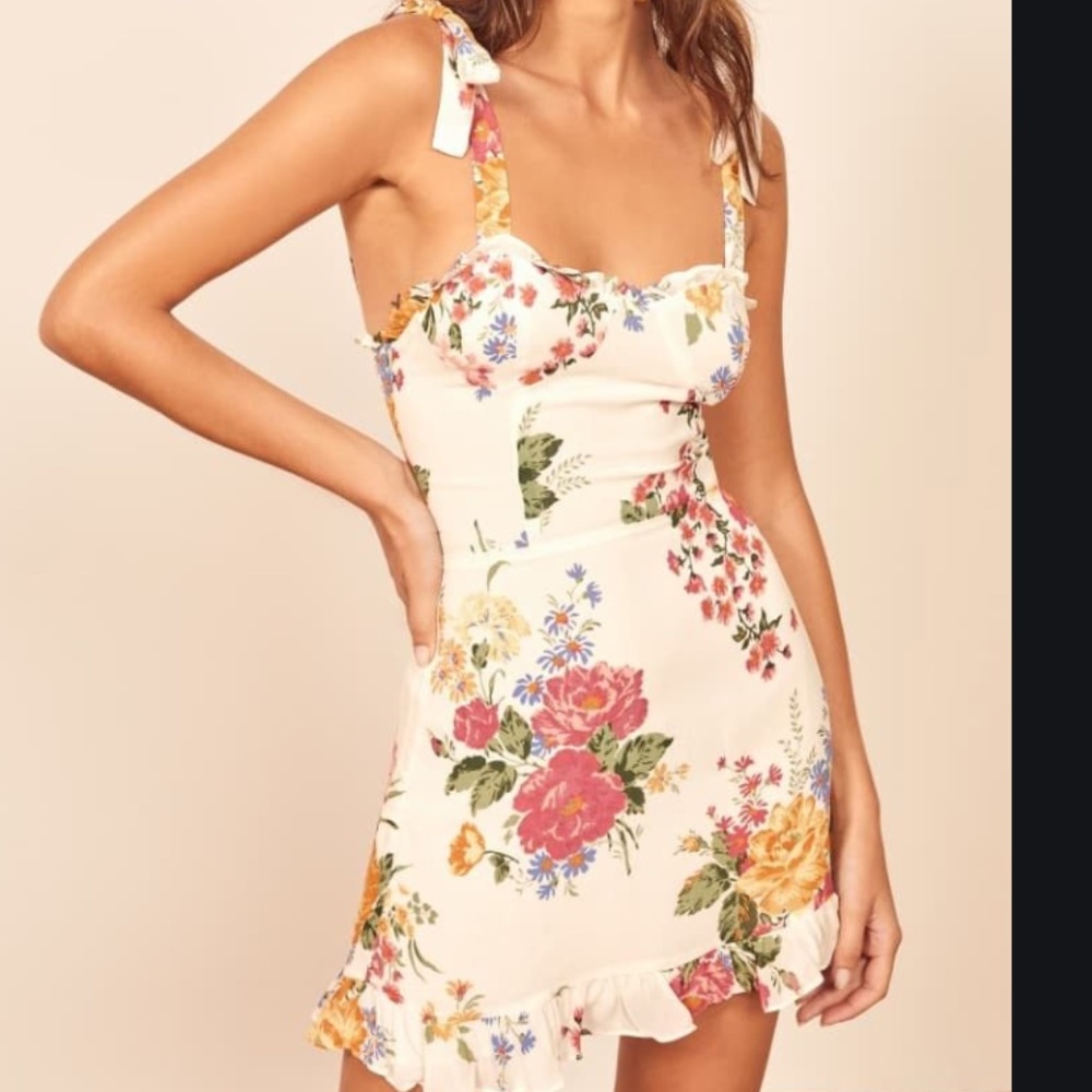 REFORMATION CHRISTINE MINI DRESS